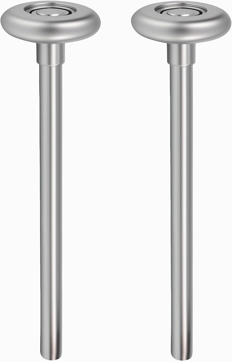 Grngven 2pcs 1.8Inch Steel Garage Door Rollers, Metal Roller for 2" Garage Door Track Replacement, 7" Long Roller Wheels Stem, High Load 10 Ball Bearing - Image 1